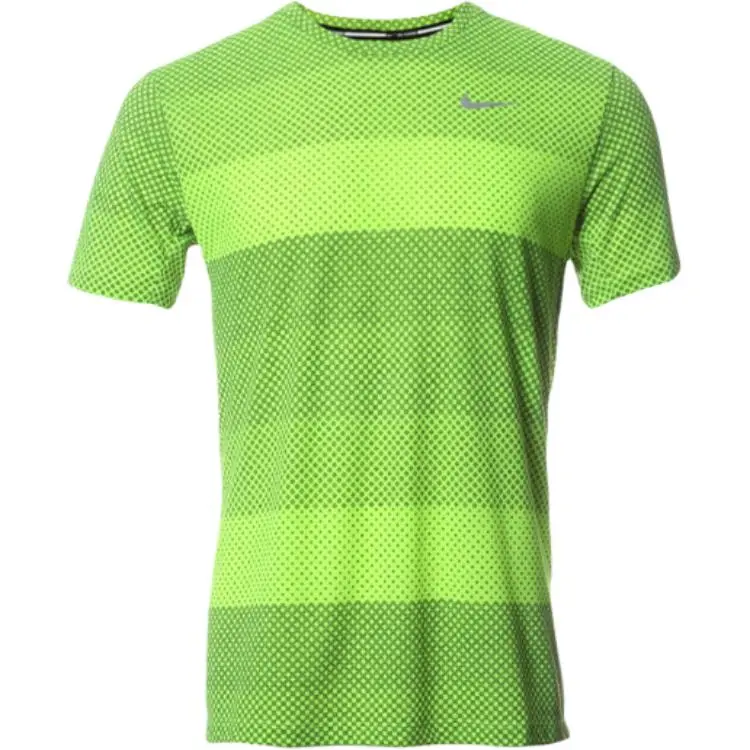 Nike Dri-Fit T-Shirts Men's Green Crew Neck Moderate