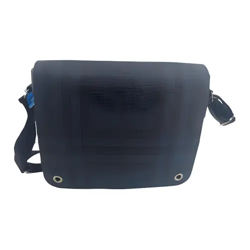 Burberry Metal Accessories Leather Briefcase Regular Men's Blue