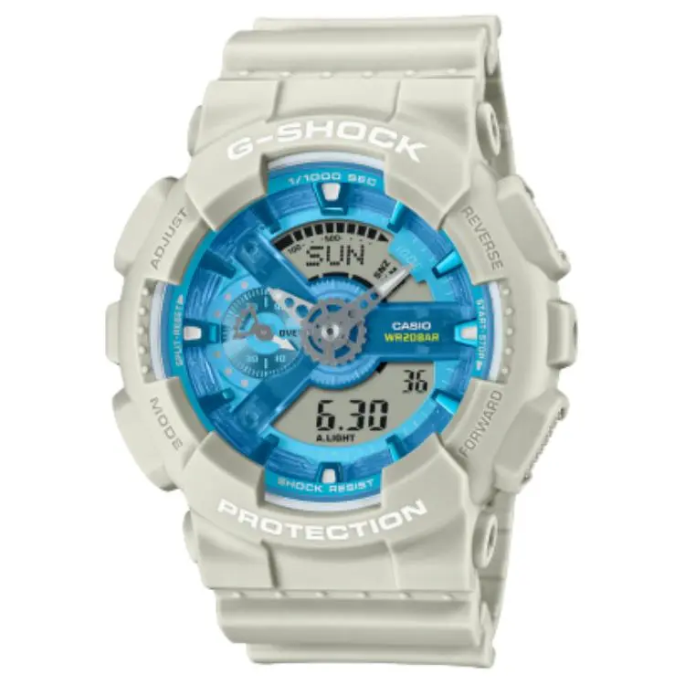 CASIO 110 Collection Quartz Movement Resin Strap Watch Men's Watches Blue Dial