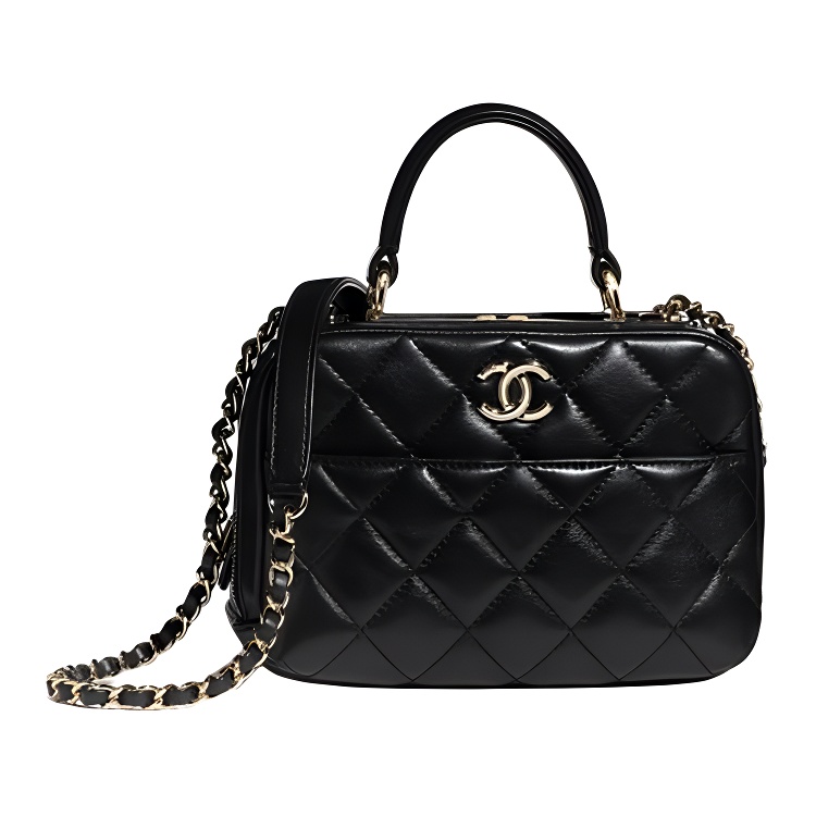 CHANEL Sheepskin Material Gold Chain Controller, Shoulder Bag, Crossbody Bag, Handbag Small Women's Black