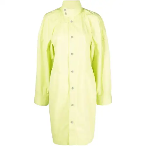 Bottega Veneta Long Sleeved Dresses Women's Green Turtleneck Moderate