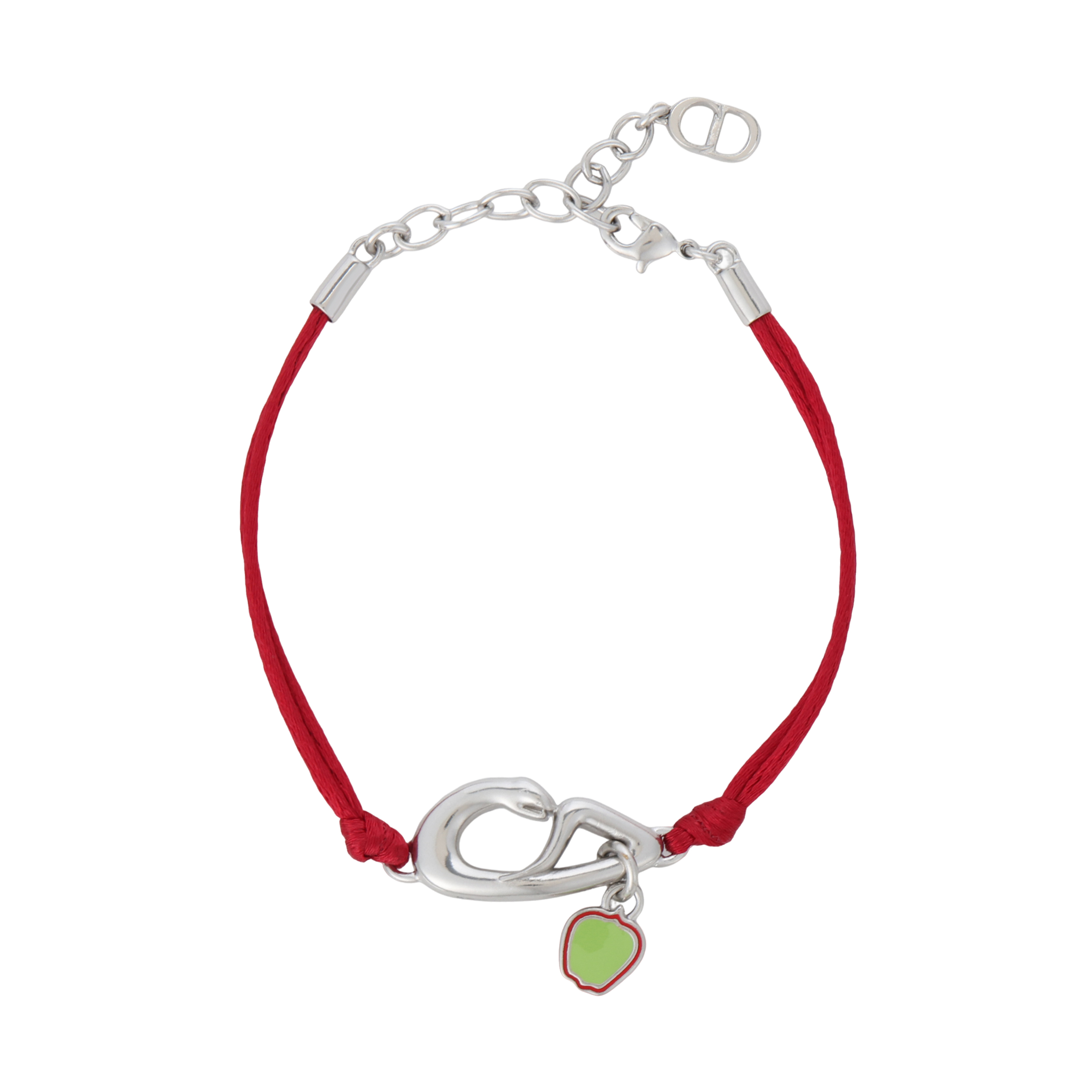 Браслет Dior (серебристо-красный)
