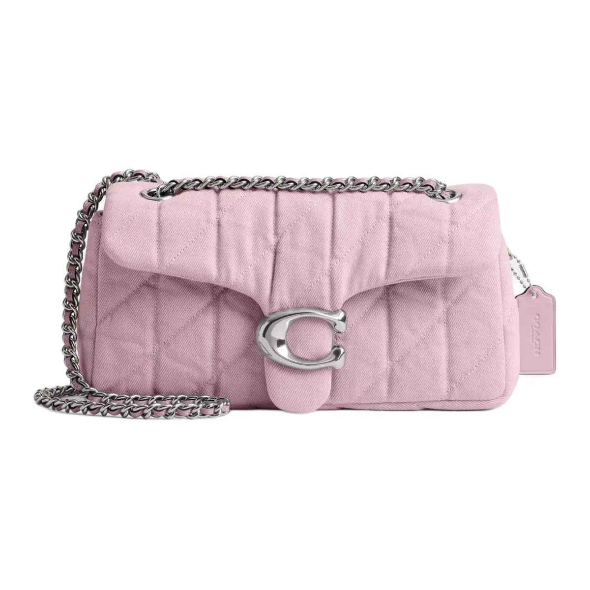 COACH Tabby Leather Crossbody Bag, Shoulder Bag Medium Women's Light Pink