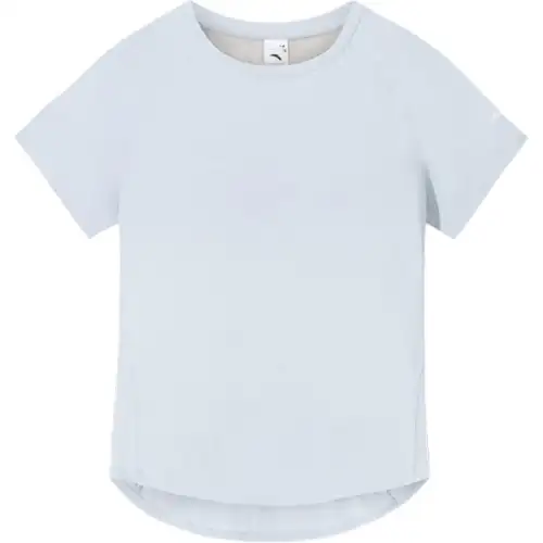 ANTA T Shirts Women's Dream Shadow Blue Crew Neck Thin Straight Fit