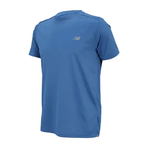 New Balance T Shirts Men's Blue Crew Neck