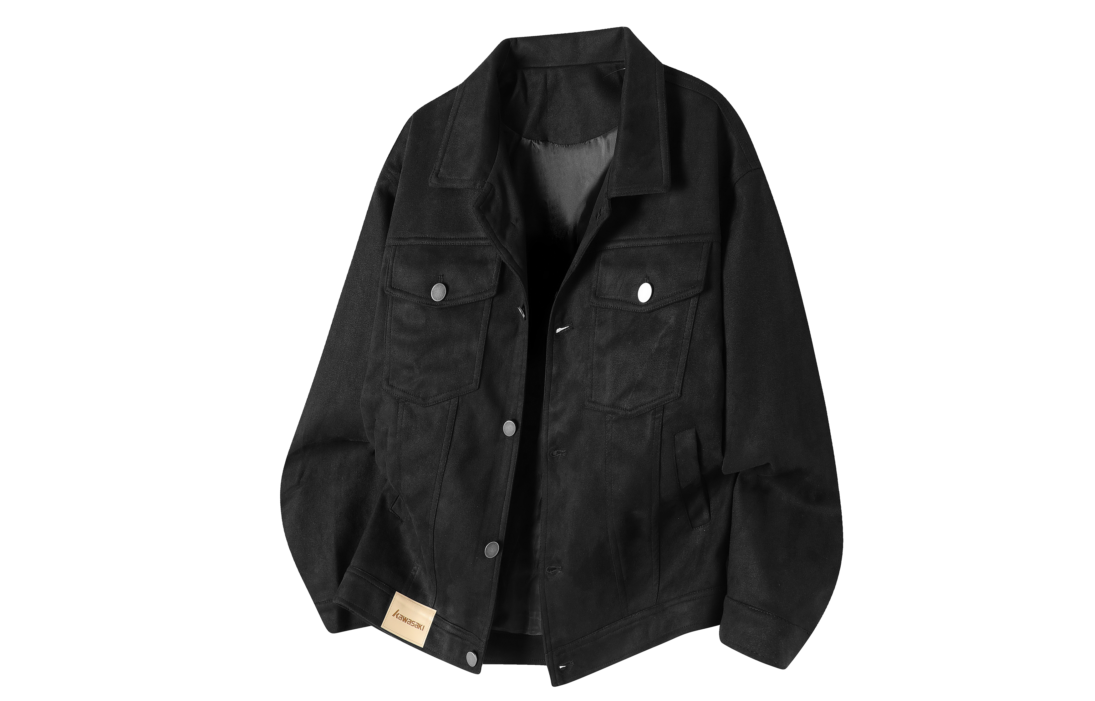 Kawasaki Kawasaki, retro velvet denim jacket for leisure for men and women, American style, oversize