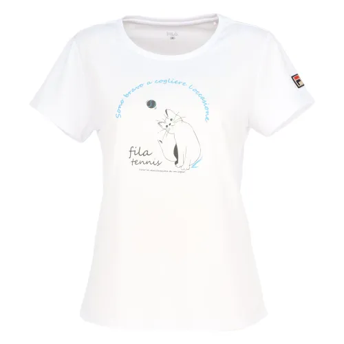 FILA Tennis Tops Women's White Crew Neck Moderate