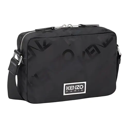 KENZO Fabric Crossbody Bag, Shoulder Bag Medium Unisex Black