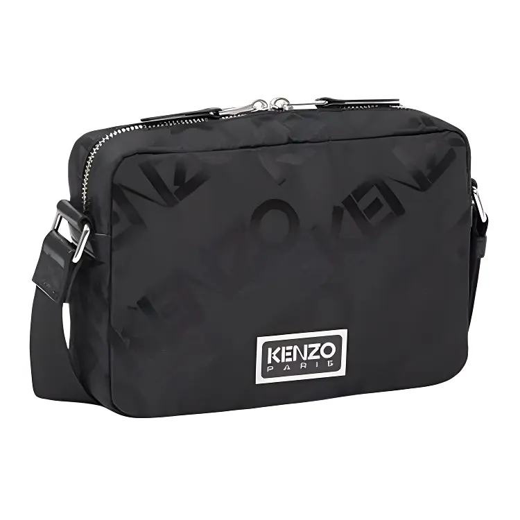 KENZO Fabric Crossbody Bag, Shoulder Bag Medium Unisex Black