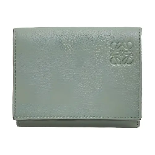 LOEWE Grain Calfskin Wallet Women's Green