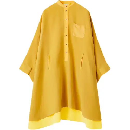 LOEWE Long Sleeved Dresses Women's Yellow Crew Neck Moderate