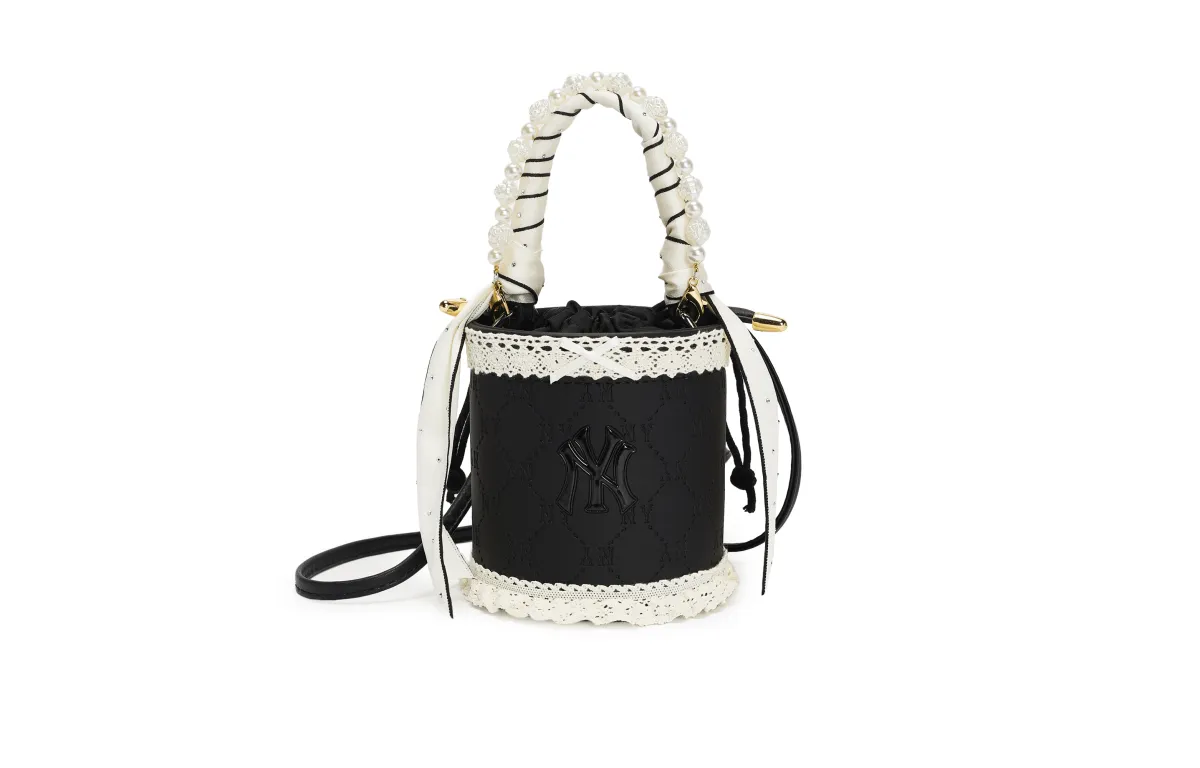 MLB Epi Leather Summer Fresh Look Dopamine Dressing Girlish Feel Bucket Bag CNY Spring Festival Handbag Small Unisex