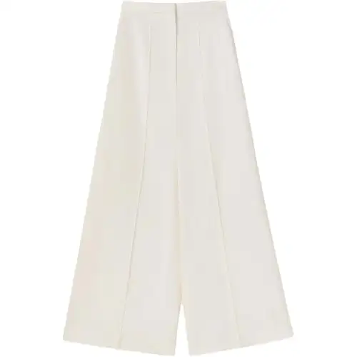 LOEWE Casual Pants Women's Ivory Moderate Wide Leg Pants