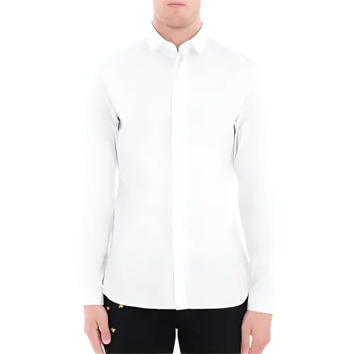 DIOR Quarterly New Products Shirts Men's White Lapel Moderate Shirt