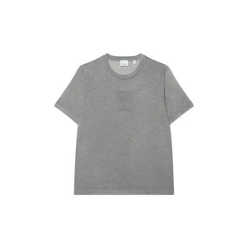 Burberry T Shirts Men's Gray Crew Neck Moderate Straight Fit