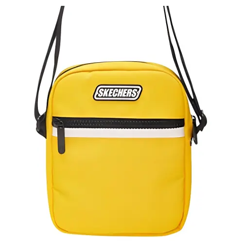 Skechers Casual Fabric Shoulder Bag, Crossbody Bag Unisex Sparkling Yellow