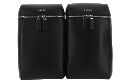 PRADA Cow Leather Backpack Men's Black
