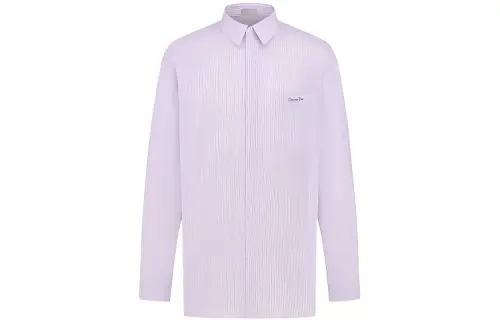 DIOR Shirts Men's Pink Lapel Moderate Shirt