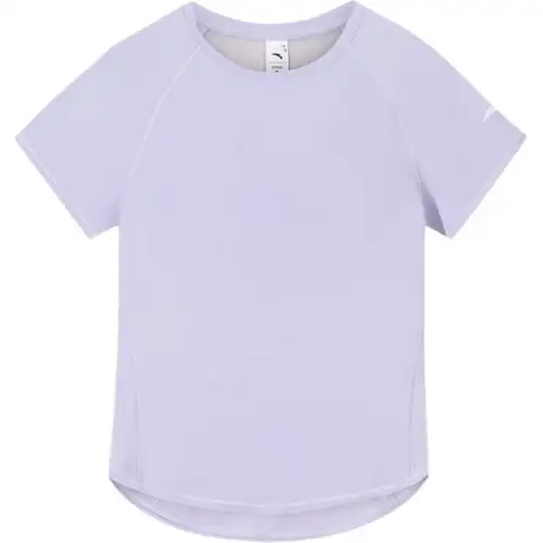 ANTA T Shirts Women's Cool Purple Crew Neck Thin Straight Fit