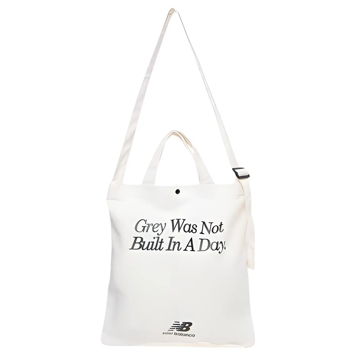 New Balance Fabric Tote Bag, Shopping Bag, Shoulder Bag, Crossbody Bag, Handbag Regular Unisex Ivory White