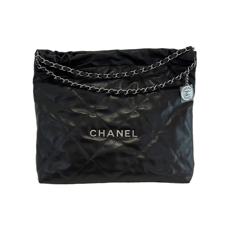 CHANEL 22Bag Bright Calfskin Tote Bag, Shopping Bag, Handbag, Shoulder Bag Medium Women's Dark Brown