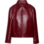 GUCCI Zip Up Leather Jacket