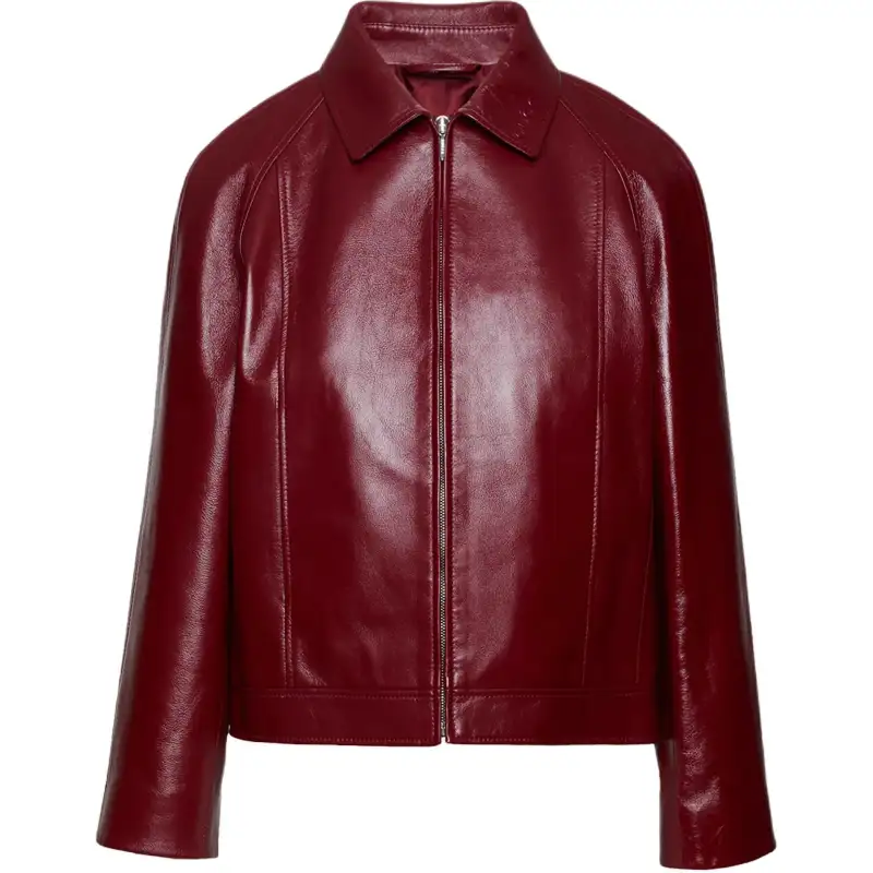 GUCCI Zip Up Leather Jacket