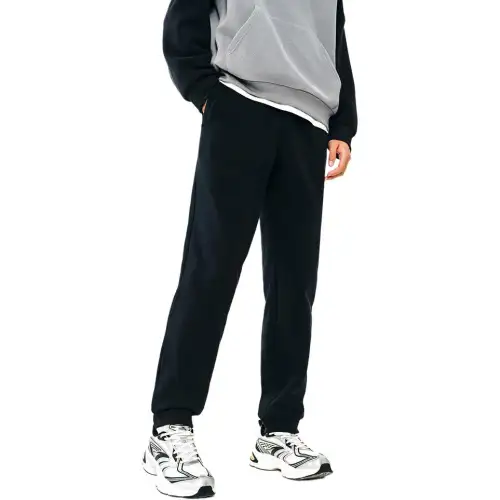 Anta Variety Training Collection Solid Color Mid Rise Breathable Versatile Fleece Lined Elastic Cuff Knitted Sweatpants