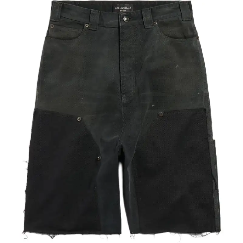 Balenciaga Panelled Denim Shorts