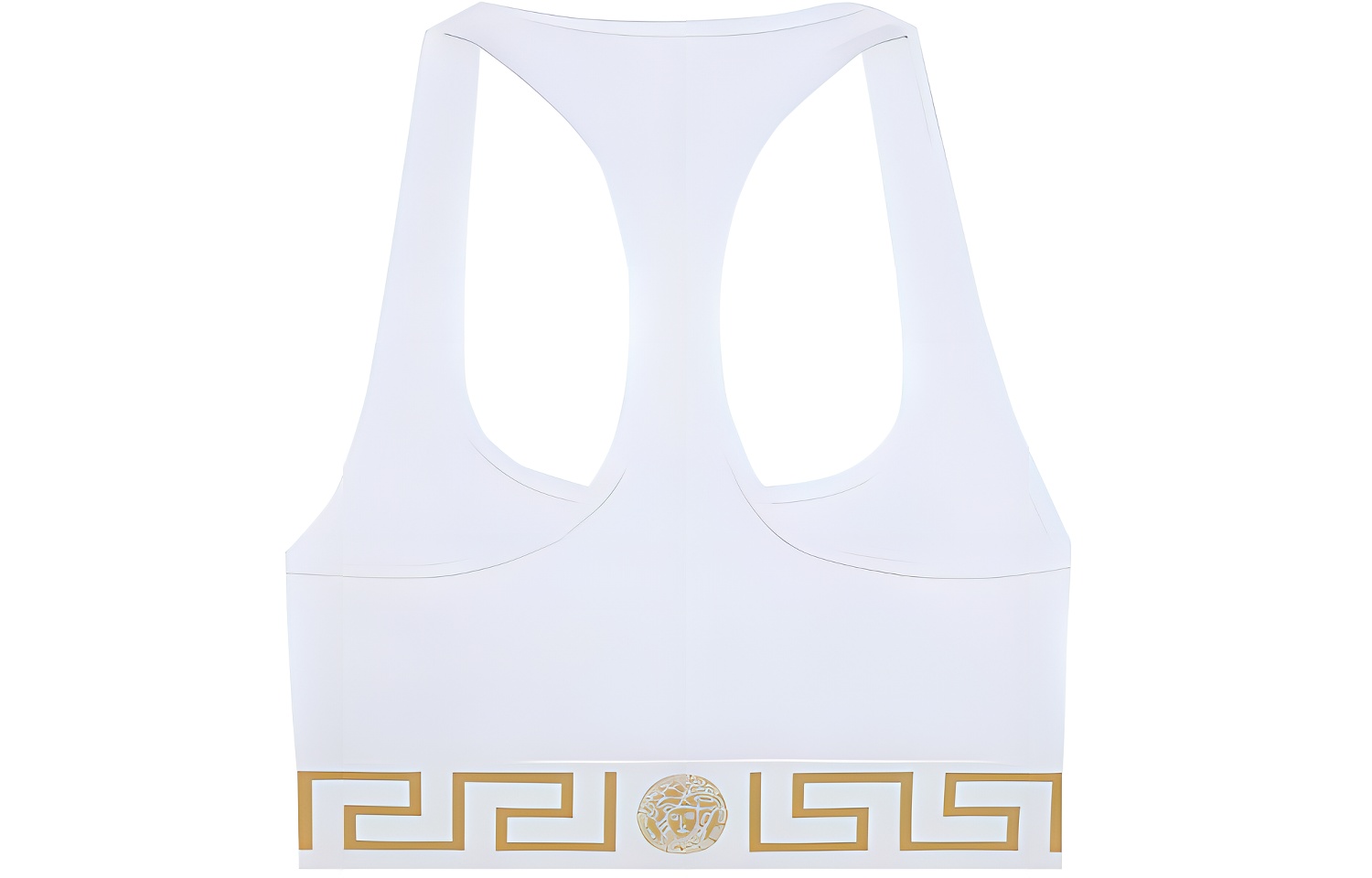 VERSACE Greca Border Sports Bra ‘Optical White’