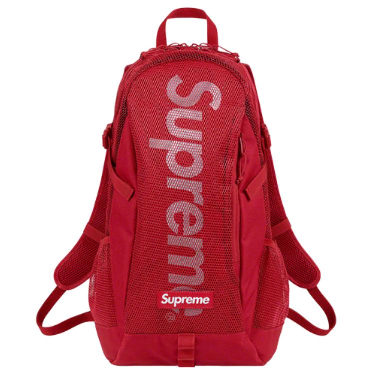 Supreme SS20 Week 1 Backpack 3M Logo Zipper Closure Polyester (polyester fiber) Backpack Backpack Regular Unisex Couple Style Red