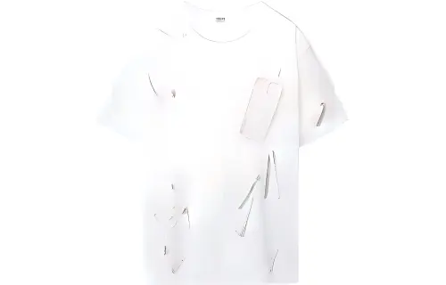 LOEWE T Shirts Men's White Crew Neck Moderate Straight Fit