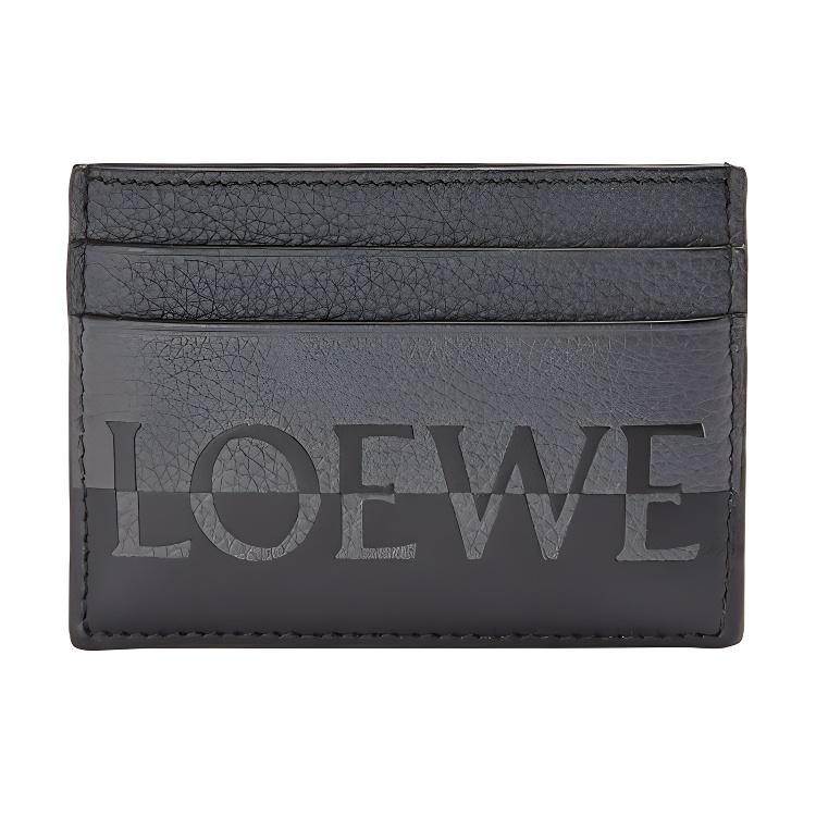 Кредитница LOEWE Leather Cardholder (серо-черная)