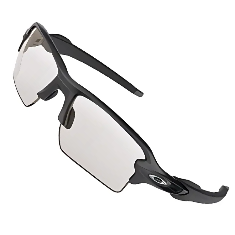 Oakley Not Easily Deformed TR/Memory Plastic Irregular Shape Sunglasses Unisex Black