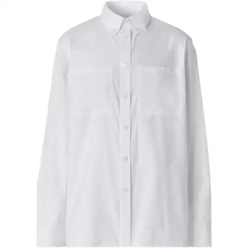 Burberry Ekd Print Oxford Oversized Shirt