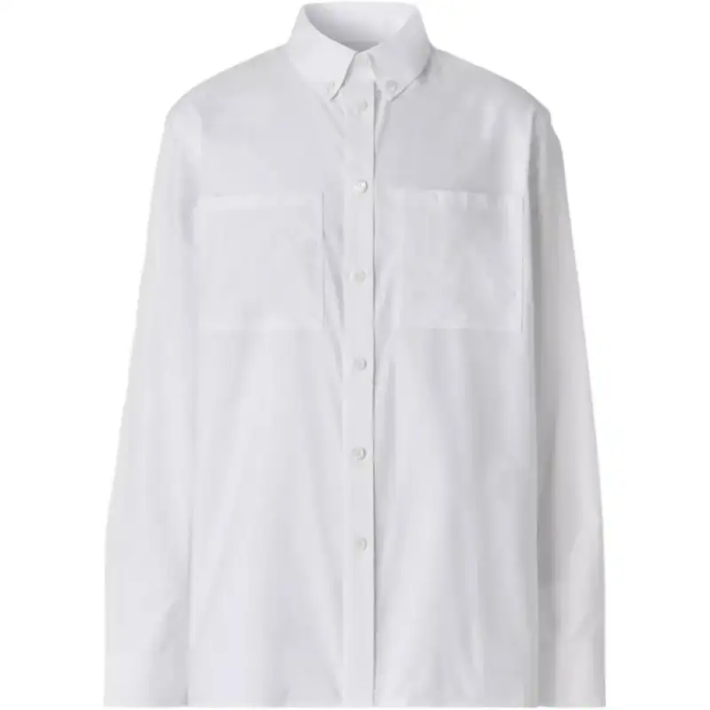 Burberry Ekd Print Oxford Oversized Shirt