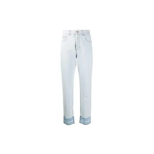 LOEWE Jeans Women's Light Blue Moderate Straight Fit Pants