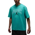 Jordan Brooklyn T Shirts Men's Green Crew Neck Moderate Straight Fit