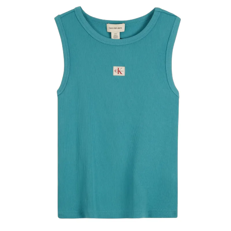 Calvin Klein ribbed logo tank top