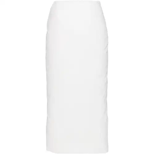 PRADA Casual Long Skirts Women's White Thickened Mid Length Pencil Skirt