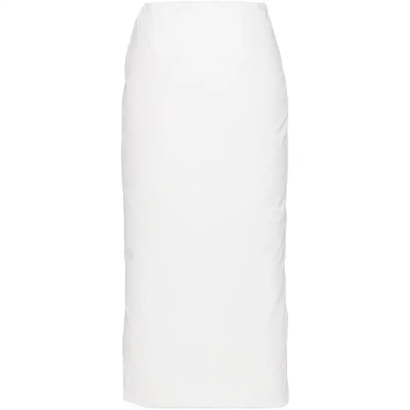 PRADA Casual Long Skirts Women's White Thickened Mid Length Pencil Skirt