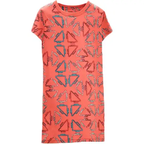 HERMES Short Sleeved Dress Women's Orange
