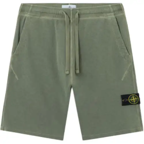 STONE ISLAND Logo Patch Drawstring Shorts