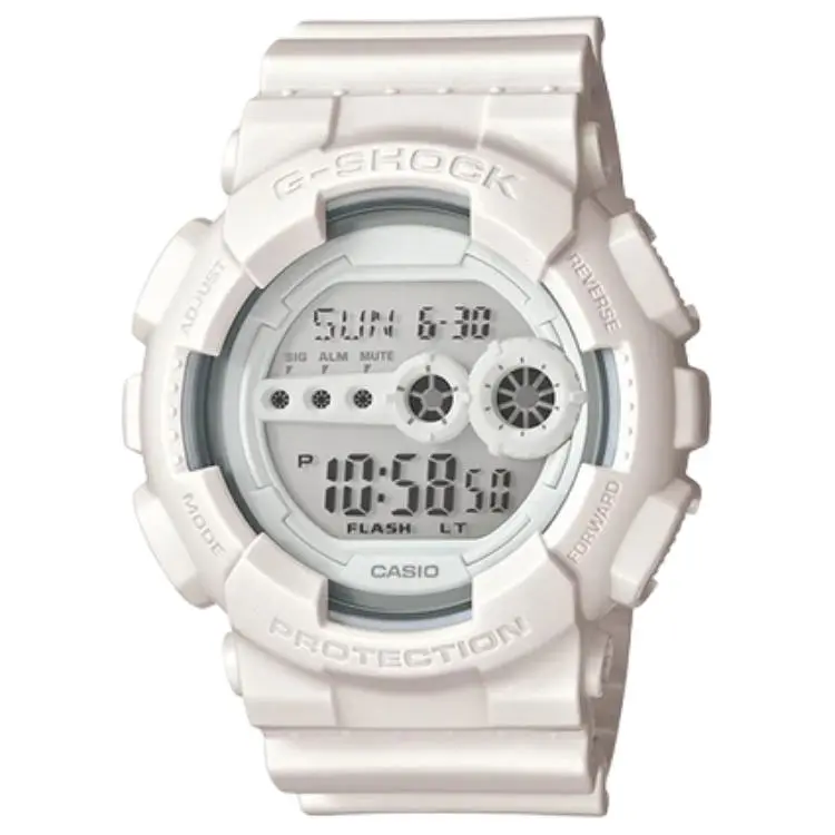 CASIO GShock Steel 200m Waterproof Quartz Movement Resin Strap Watch Men's Watches Gray Dial