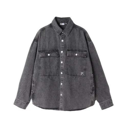 FILA Jackets Men's Gray Lapel Moderate Other