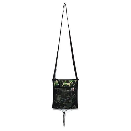 A BATHING APE Patchwork Crossbody Bags Mini Unisex Green