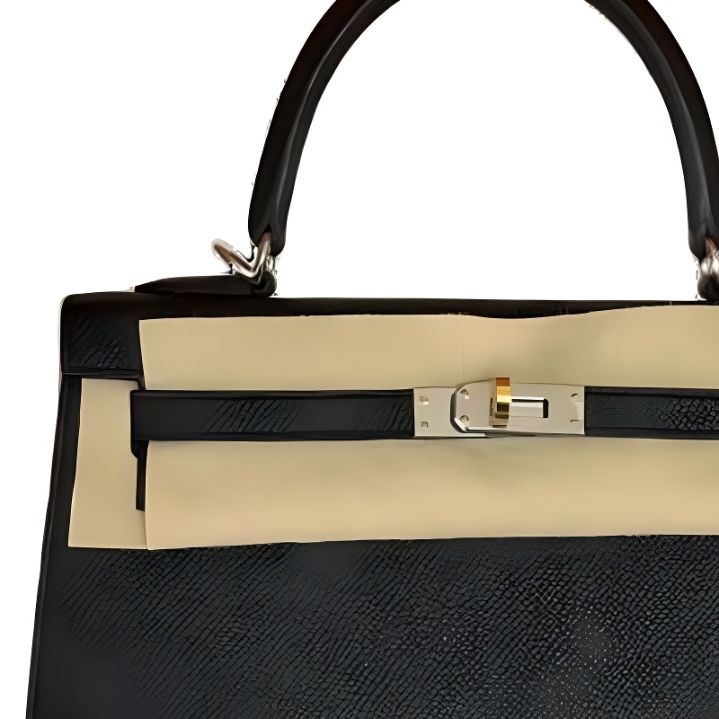 Женская сумка Hermes Kelly 25 Epsom 25 (черная) — фото 2