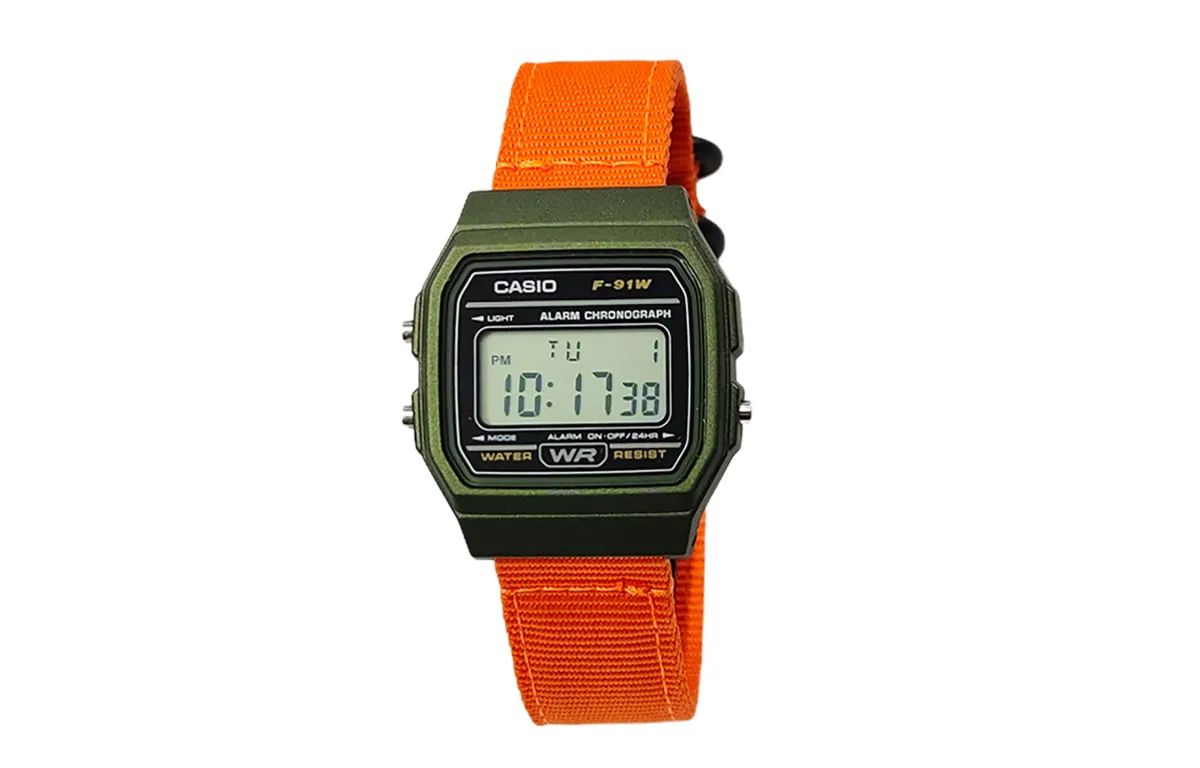 CASIO Custom Collection Quartz Movement Nylon Strap Watch Men's Watches Black Dial