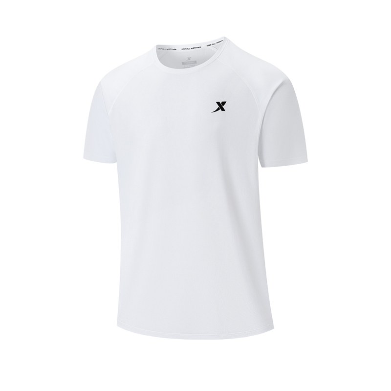 XTEP Comprehensive Training Short Sleeved Running T Shirt Men’s Pearl White