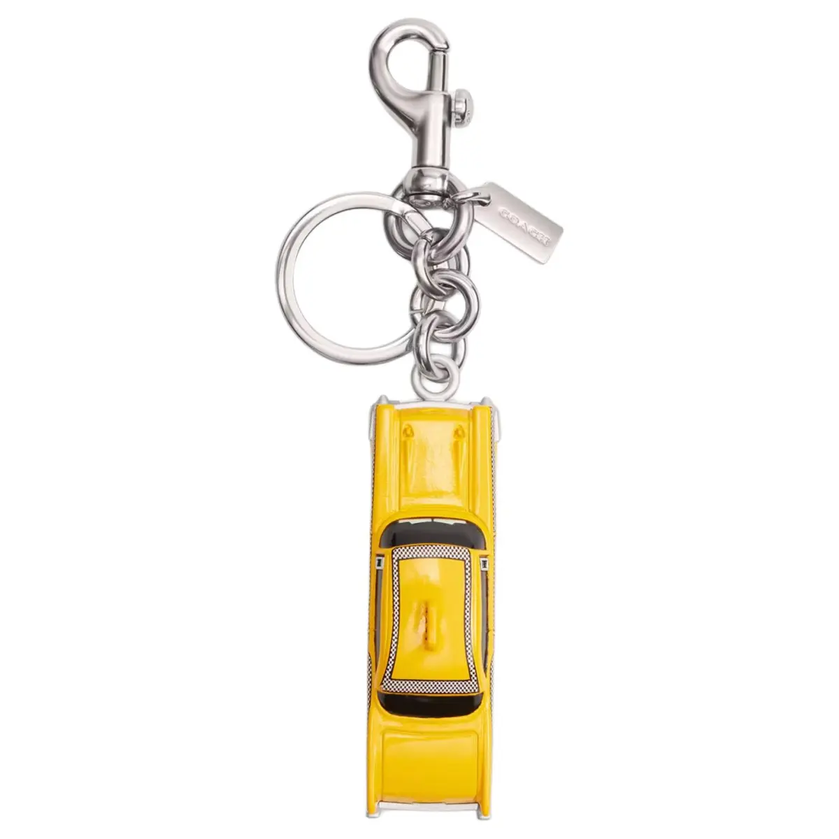 COACH Bag Charm Plastic And Metal Bag Accessory Unisex Yellow & Black